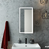 Континент Шкаф с зеркалом Mirror Box Black Led 35x65 (левый)