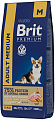 Сухой корм для собак Brit Premium Dog Adult Medium курица 15 кг