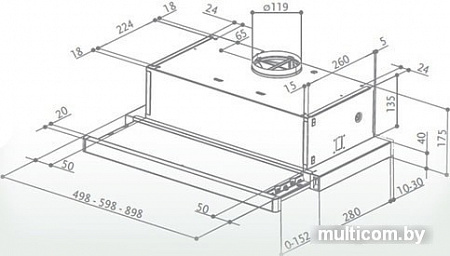 Кухонная вытяжка Faber Flox BK A50 315.0567.354