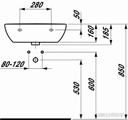 Умывальник Laufen PRO 810951 55x44