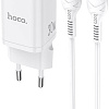 Сетевое зарядное Hoco N13 Bright Type-C (белый)