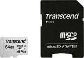 Карта памяти Transcend microSDXC 300S 64GB + адаптер