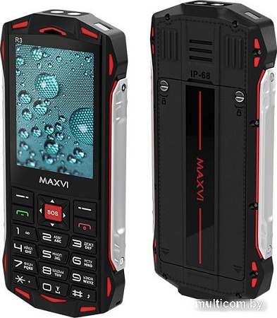 Кнопочный телефон Maxvi R3 (красный)
