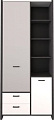 Шкаф распашной Black Red White Kristoff REG2D2S (матера/серый)