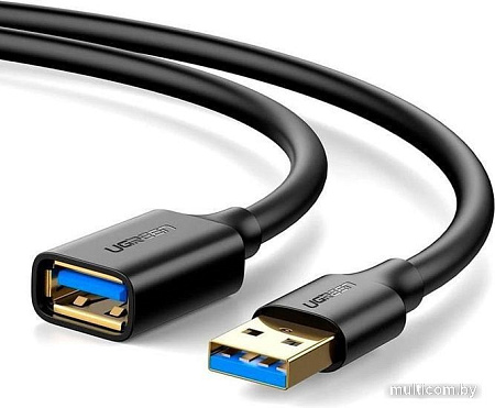 Удлинитель Ugreen US129 USB Type-A - USB Type-A (1.5 м, черный)
