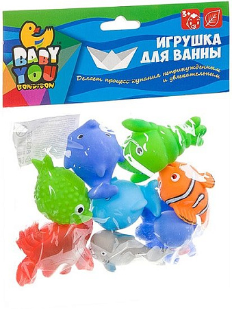 Набор игрушек для ванной Bondibon Подводный мир ВВ3367 (8шт)
