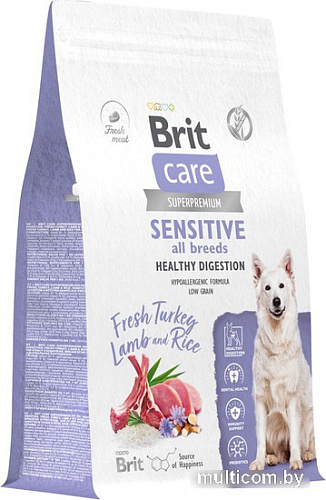 Сухой корм для собак Brit Dog Adult Sensitive Healthy Digestion с индейкой и ягненком 1.5 кг