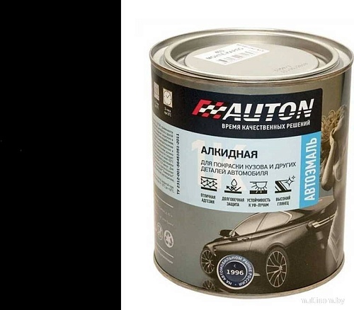 Автомобильная краска Auton алкидная - 601 Черная - банка. 800 мл