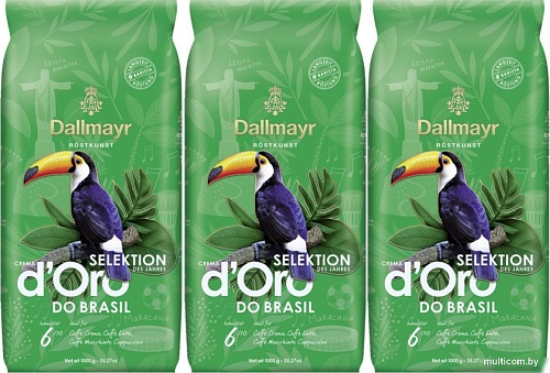 Кофе Dallmayr Crema d'Oro Selektion Des Jahres do Brazil зерновой 3x1кг
