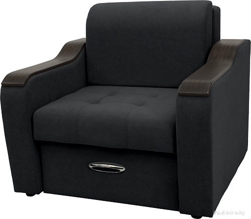 Кресло Сириус Лидер-3 НПБ 105x110 (Eva 11 велюр черный)