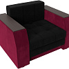 Кресло-кровать Лига диванов Атлантида 113869 (микровельвет, черный/бордовый)