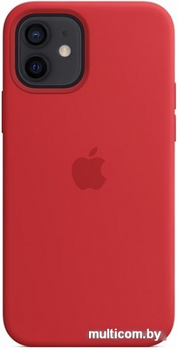 Чехол Apple MagSafe Silicone Case для iPhone 12/12 Pro (красный)