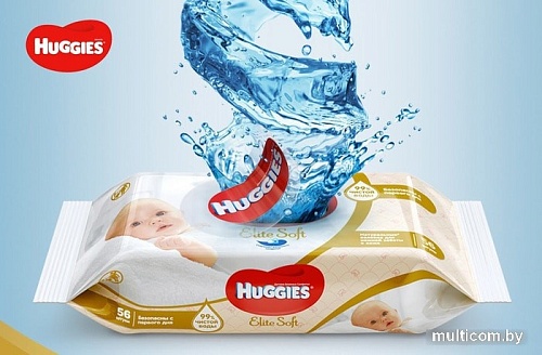 Влажные салфетки Huggies Elite Soft (168 шт)