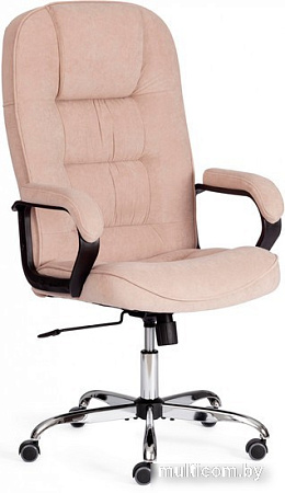 Офисное кресло TetChair СН9944 флок/хром (бежевый)
