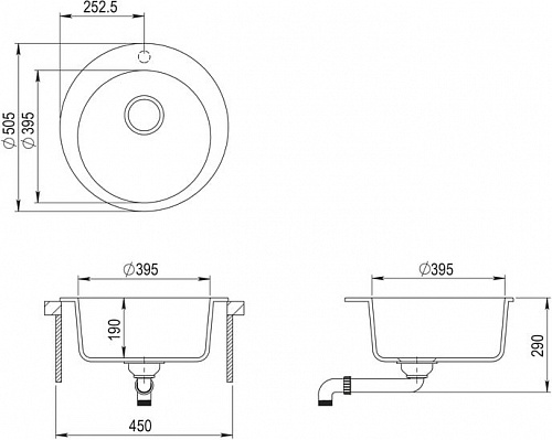 Кухонная мойка Aquasanita Clarus SR100W (cerrus 120)
