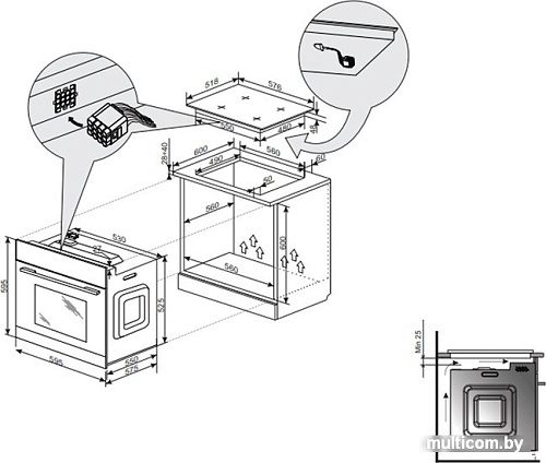 Электрический духовой шкаф Hansa BOEW681621