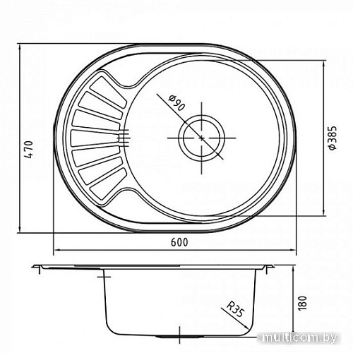 Кухонная мойка IDDIS Suno SUN60SDi77