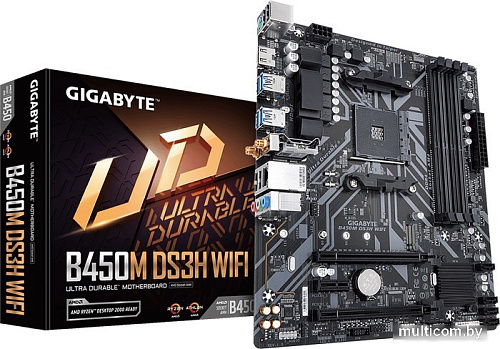 Материнская плата Gigabyte B450M DS3H WiFi (rev. 1.x)