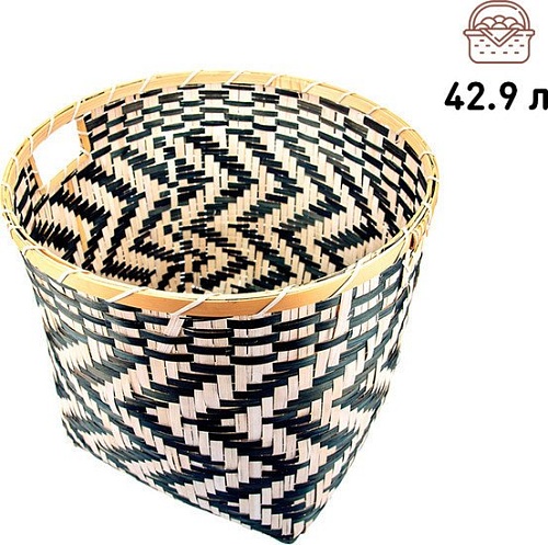 Корзина Natural House Зигзаг DC15L (черный/белый)