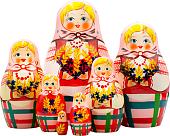 Развивающая игра Брестская Матрешка С колосками и васильками (набор 7 шт)