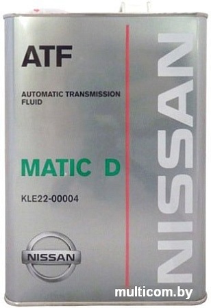 Трансмиссионное масло Nissan ATF Matic Fluid D 4л
