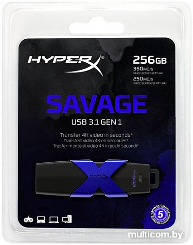 USB Flash Kingston HyperX Savage 256GB [HXS3/256GB]