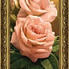 Картина Декарт Нежные розовые розы 30х90 8Л0497 (в раме)