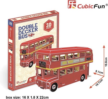 3Д-пазл CubicFun Лондонский двухэтажный автобус S3018h