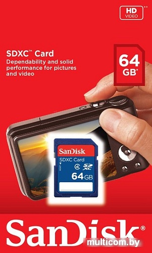 Карта памяти SanDisk SDXC Class 4 64GB (SDSDB-064G-B35)