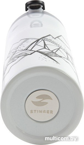Термокружка Stinger HD-420-36 0.42л (белый с принтом)