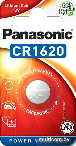 Батарейки Panasonic CR1620 CR-1620EL/1B