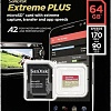 Карта памяти SanDisk Extreme microSDXC SDSQXBZ-064G-GN6MA 64GB (с адаптером)