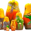 Развивающая игра Брестская Матрешка С динозаврами (набор 7 шт)