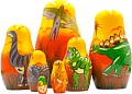 Развивающая игра Брестская Матрешка С динозаврами (набор 7 шт)