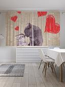 Комплект штор JoyArty Любвеобильные коты 1.45x1.8 м (2 шт)