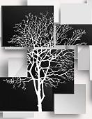 Фотообои Citydecor Дерево 3D Инь-Янь 1 с защитным покрытием 200x254