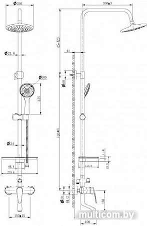 Душевая система Lemark LM0462C