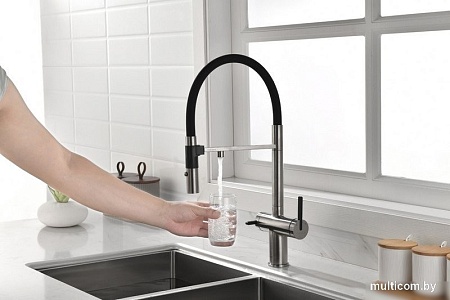 Смеситель Paulmark Gravity Gr213888-BS (стальной/нержавеющая сталь)