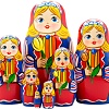 Развивающая игра Брестская Матрешка С тюльпанами в народном голландском костюме (набор 7 шт)