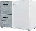 Комод Горизонт Nova 90x41x74.2 (белый/бетон)