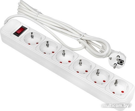 Сетевой фильтр EKF PROxima Блокбастер UFP10-375-6-05 (5 м, белый)