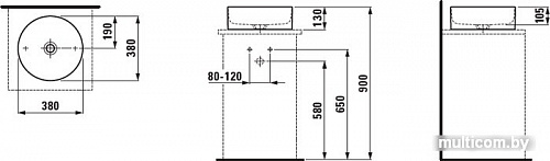 Умывальник Laufen Living 8114350001121