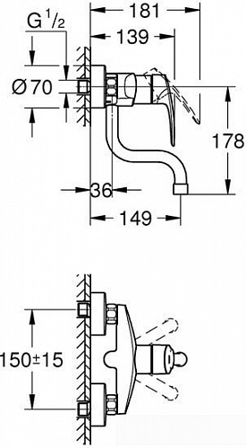 Смеситель Grohe Eurosmart 31509003