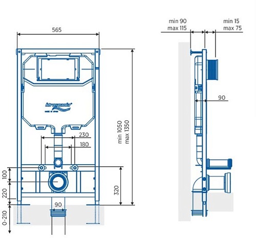 Инсталляция для унитаза Idrospania Tabarca 40230