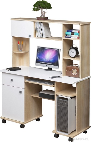 Стол Премиум Компас-6 (дуб сонома/белый текстурный)