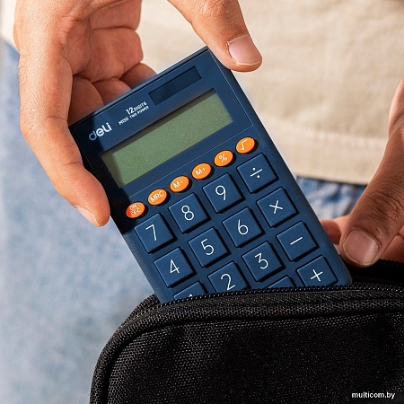 Калькулятор Deli EM130 (синий)