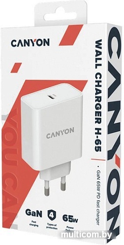 Сетевое зарядное Canyon CND-CHA65W01