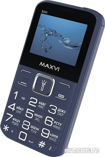 Кнопочный телефон Maxvi B200 (синий)