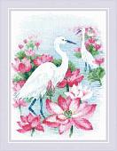 Набор для вышивания Риолис Поле лотосов. Цапли № 1868