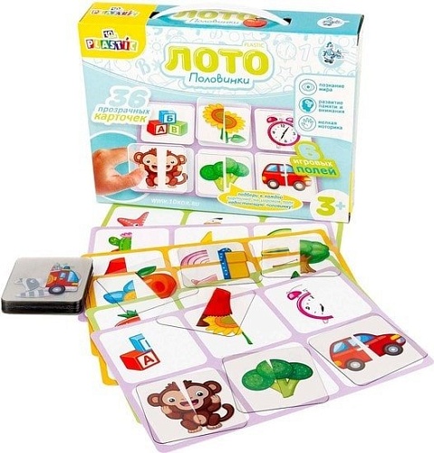 Развивающая игра Десятое королевство 10KOR Plastic Лото Половинки 04015
